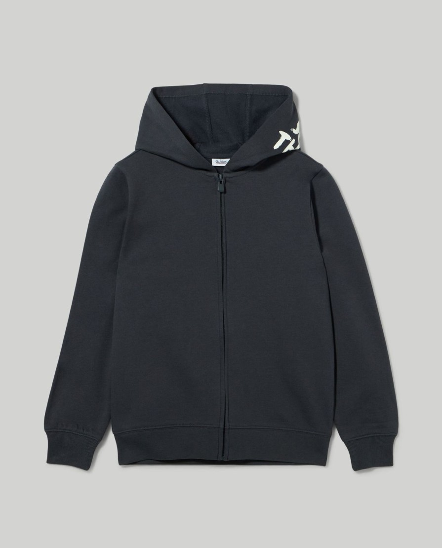 Ragazzi Blukids Felpe | Felpa Full Zip Con Cappuccio Ragazzo