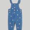 Neonata 9-36 Mesi Blukids Completini | Salopette In Denim Con Ricami Neonata