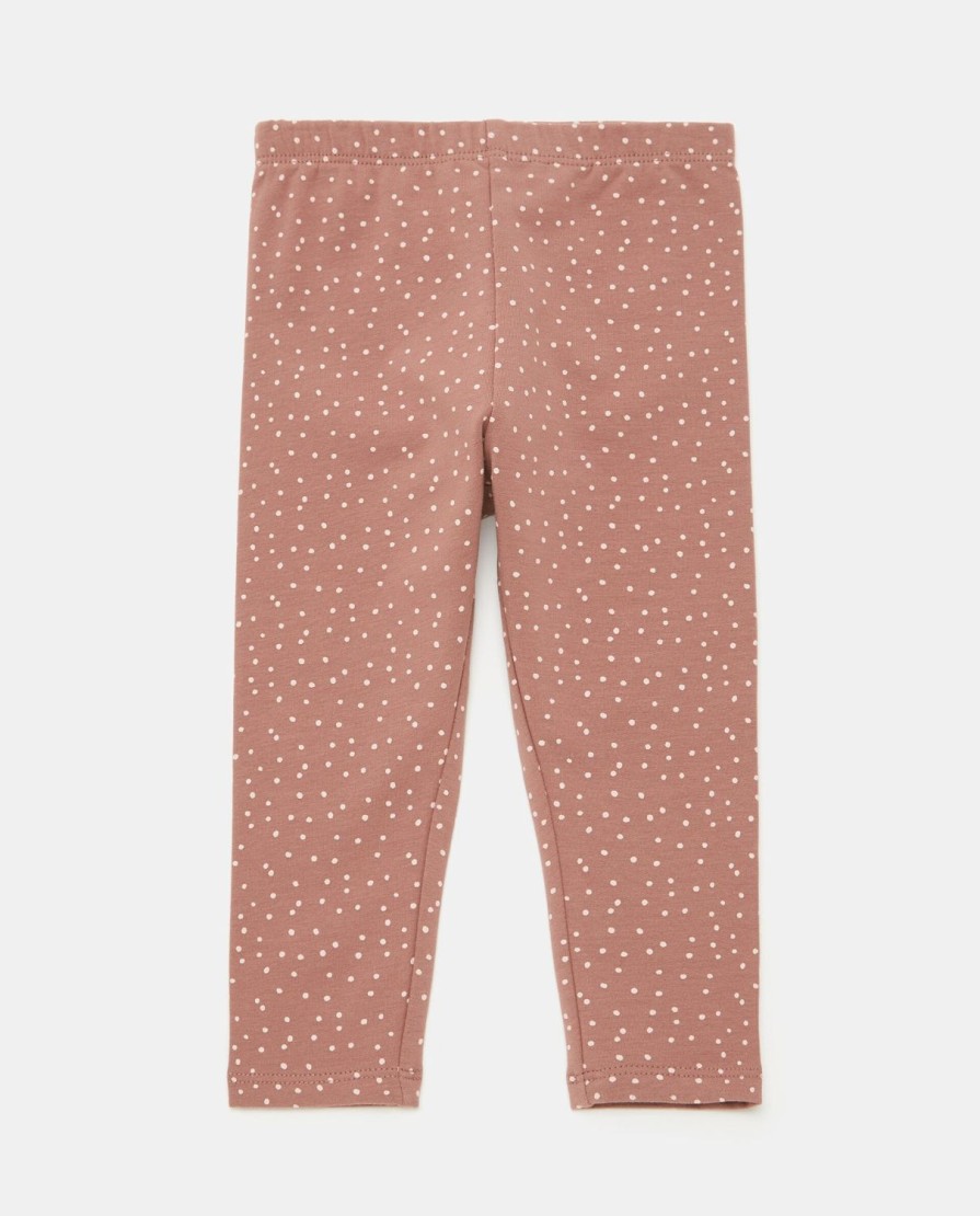 Neonata 9-36 Mesi Blukids Pantaloni E Jeans | Leggings A Pois In Puro Cotone Elasticizzato Neonata