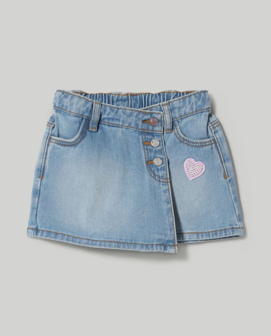 Neonata 9-36 Mesi Blukids Gonne | Gonna In Denim Neonata