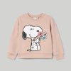 Bambini Blukids Felpe | Felpa In Cotone Con Stampa Peanuts Bambina