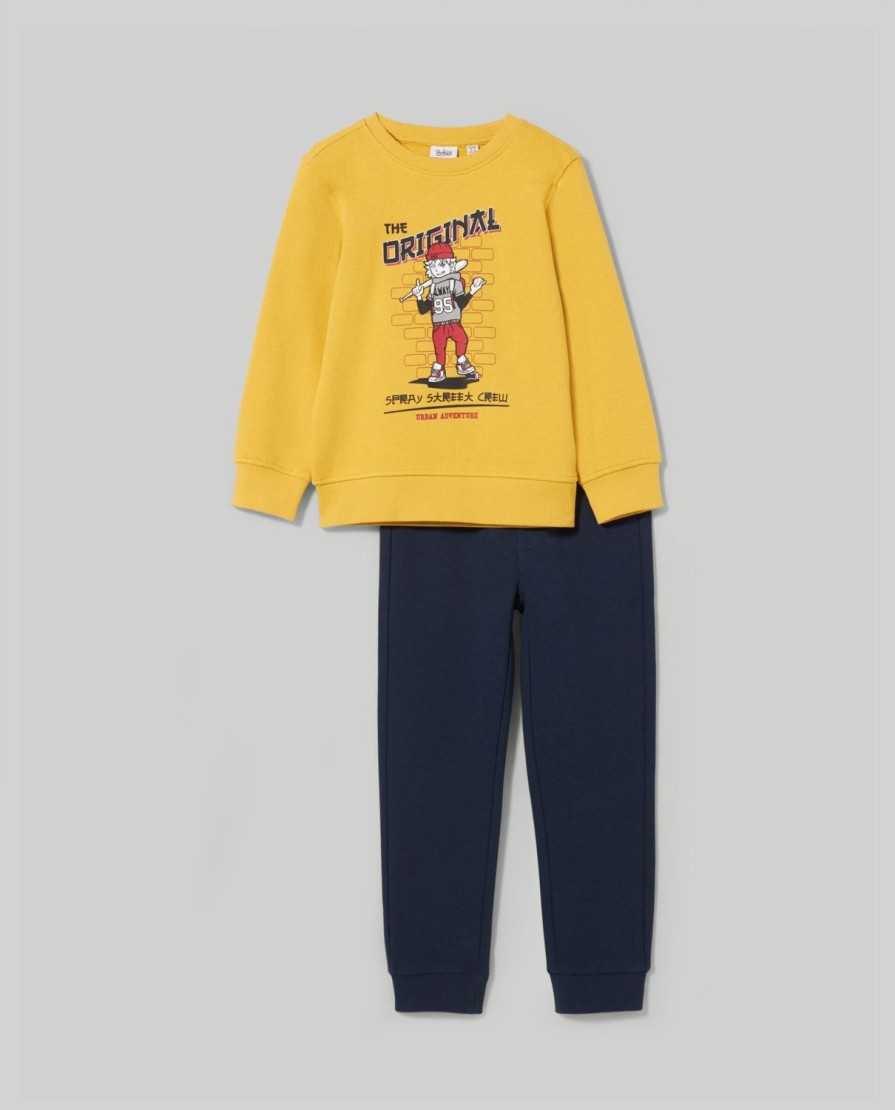 Bambini Blukids Set Bambino | Jogging Set In Puro Cotone Bambino