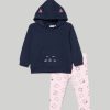 Neonata 9-36 Mesi Blukids Completini | Jogging Set In Cotone Stretch Neonata